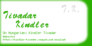 tivadar kindler business card